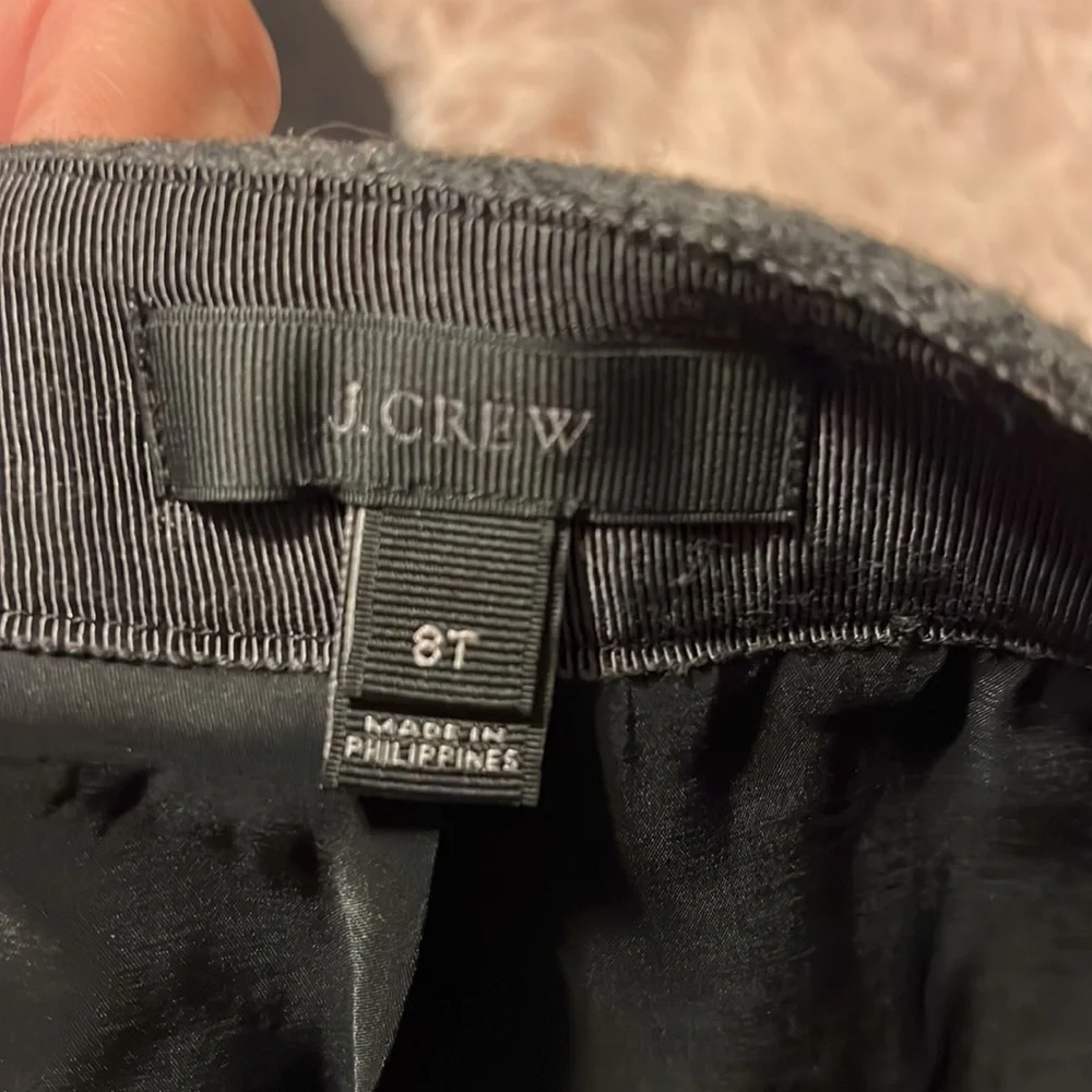J. Crew gray lined back zip skirt